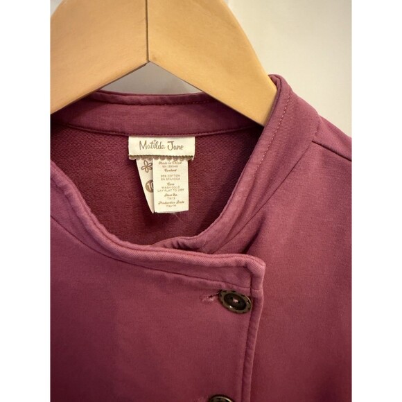 Matilda Jane Girls Secret Fields Amethyst Willow Jacket Coat Purple Maroon Sz 10 - Picture 3 of 6